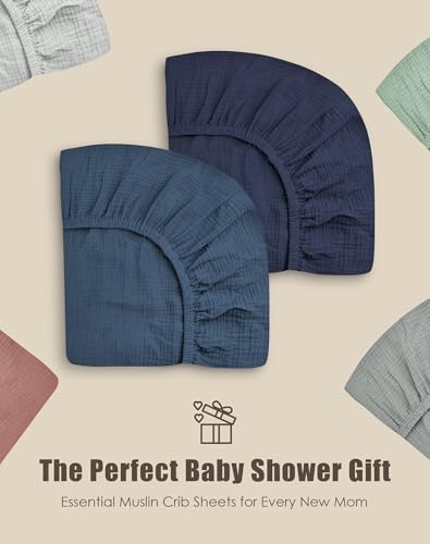 SWEET DOLPHIN 2-Pack Muslin Crib Sheets - Image 7