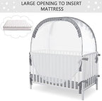 L RUNNZER Pop Up Baby Crib Tent, Crib Net Canopy to Keep Baby in, Crib Mosquito - Image 3