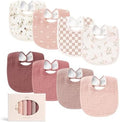 Konssy 8-Pack Muslin Baby Bibs, Adjustable Fit by Konssy