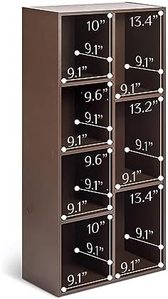 Amazon Basics 7 Cube Storage Organizer Bookcase, Sturdy Shelves, Book Shelf - Image 5