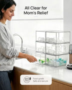 Vtopmart 2 Pack Small Clear Stackable Storage Drawers - Image 5