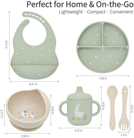 Little Rawr Baby Led Weaning Bundle, 100% Silicone Baby Feeding Set Includes - Image 5
