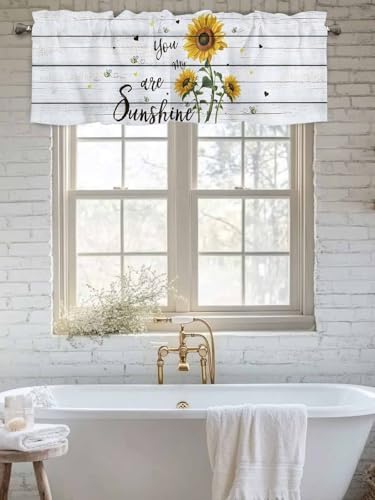 Vandarllin Sunflower Kitchen Curtains Valances - Image 6