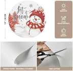 Artoid Mode Red Winter Snowman Vinyl Round Placemats Set of 4, 14 Inch Washable - Image 6