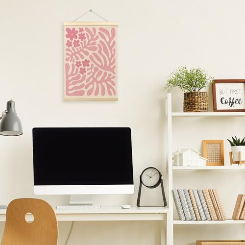 TLESKE Pink Boho Abstract Floral Poster Hanger Frame - Image 5