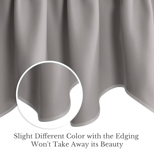 NICETOWN Silver Grey Blackout Window Valance - Image 4