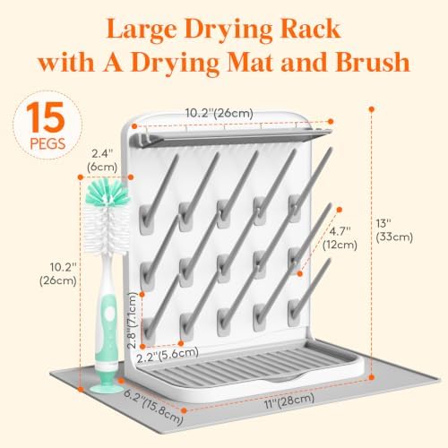 Lifewit 15-Hooks Baby Bottle Drying Rack - Image 5