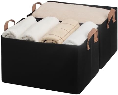 StorageWorks Fabric Storage Bins, Linen Closet Organizers by StorageWorks