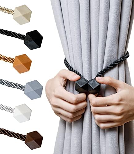 NazTur Magnetic Curtain Tiebacks, Curtain Ties, No-Drill Holdbacks by NazTur
