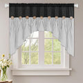 ASPMIZ Farmhouse Cotton Linen Swag Valances by ASPMIZ