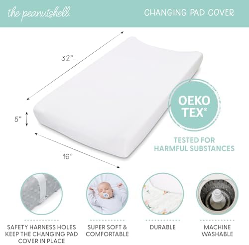 The Peanutshell Baby Changing Pad Covers Boy, Minky Changing Table Sheets - Image 6
