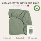 Crib Sheets, 100% Organic Cotton Muslin, Fitted 28"x52" Standard - Image 5