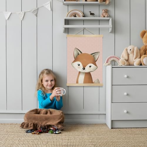 You found a duck Cute Fox Wall Art Decor, Woodland Animal Wall Hanging Decor - Image 3