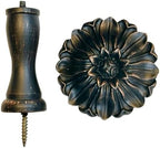 LOPGT Set of 2 Vintage Curtain Holdbacks Wall Mounted - Image 3