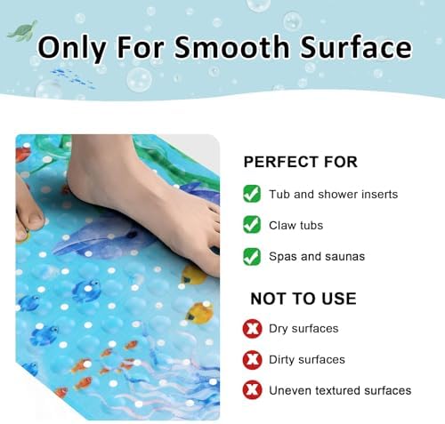 Topotdor Kids Bathtub Mat Non Slip, Tub Mat - Image 4