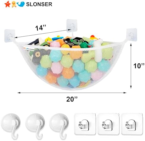 Bath Toy Storage Organizer for Bathtub – Large Mesh Bath Toy Holder & Bath Toy - Image 3