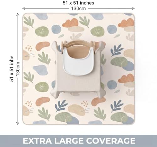 Splat Mat for Under High Chair, Waterproof Washable High Chair Floor Mat - Image 3