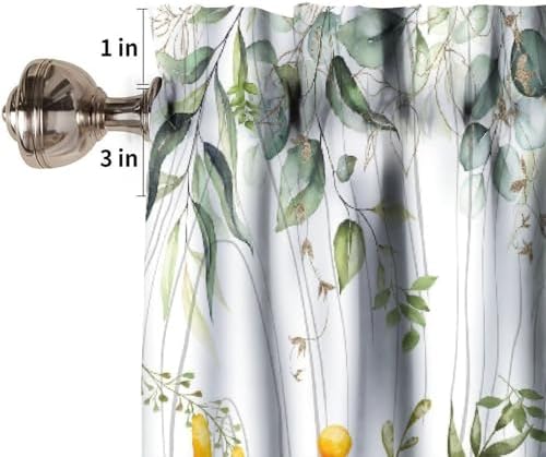 Forest Animal Valance Curtains, Watercolor Wild Animal Bear Fox Deer Kids - Image 3