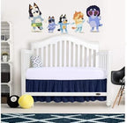 Crib Bed Skirt 28” x 52” with 14” Drop – Split Corners Dust Ruffle, Microfiber - Image 4