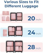 BAGSMART Hanging Compression Packing Cubes 6 Set Cruise Travel Essentials - Image 4