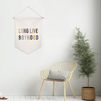 Long Live Boyhood Linen Cotton Blend Wall Art Banner, Natural Fabric Composition - Image 3