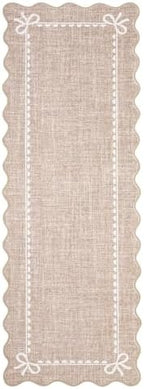 GarveeHome Scalloped Hallway Runner Rug 2.5x8 Non Slip Bedroom Rugs - Image 5