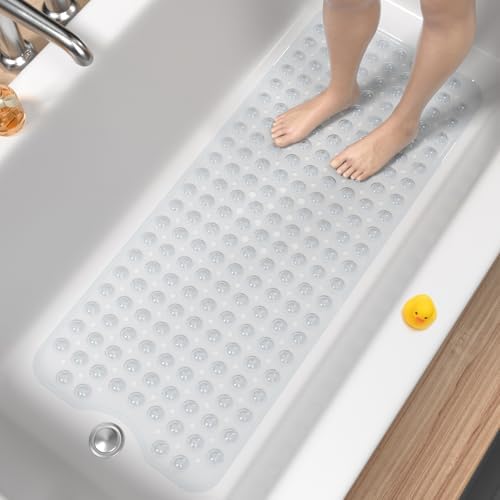 HITSLAM Bath Mat for Tub, Non Slip Bathtub Mat, 40 x 16 Inch Extra Long Bath by HITSLAM