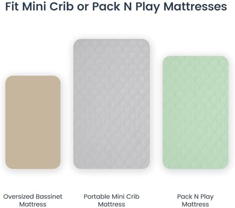 david's kids 2 Pack 38''x25'' Waterproof Mini Crib Mattress Protector, Fitted - Image 6