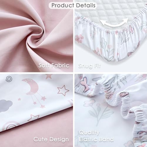 4 Pack Bedside Bassinet Sheets - Image 5