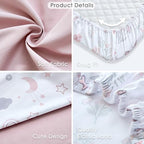 4 Pack Bedside Bassinet Sheets - Image 5