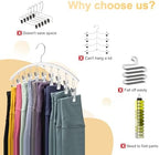 Legging Organizer for Closet, Metal Yoga Pants Hanger w/Rubber Coated 2 Pack - Image 2