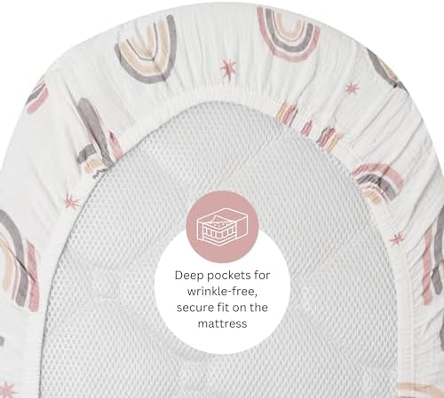 Muslin Bassinet Sheets for KoolerThings, Bonbay Bassinet Bedside Sleeper by - Image 6
