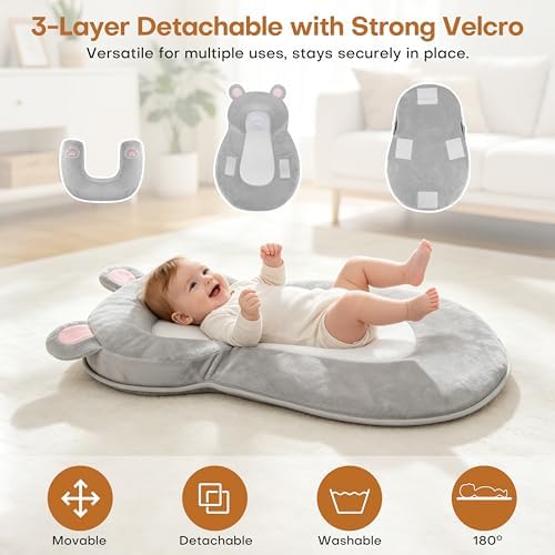 Baby Feeding Pillow, Anti-Reflux Infant Lounger Pillow - Image 5