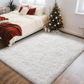 Ophanie White Rugs for Bedroom Fluffy, 4x6 Nursery Soft Fuzzy Shag Plush Shaggy by Ophanie