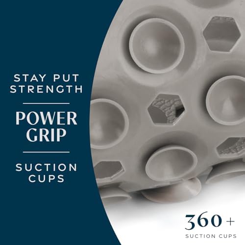 SlipX Solutions 39"x16" Power Grip Non Slip Bathtub Shower Mat - Image 2