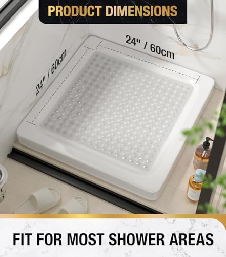 HITSLAM Shower Mat Anti Slip, Square Bath Mat - Image 2