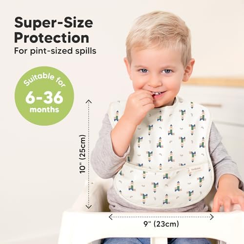 KeaBabies 3-Pack Waterproof Baby Bibs - Image 3