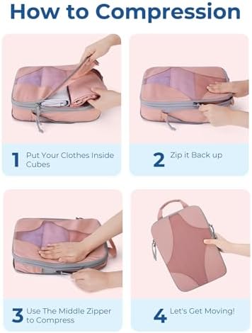 Bagsmart Compression Packing Cubes, Travel Bag Cruise Ship Essentials - Image 4