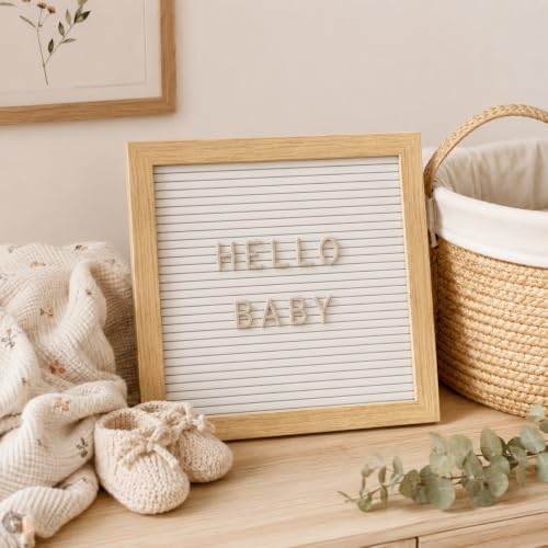 Kate & Milo 10" x 10" White Wooden Letterboard Set - Image 3
