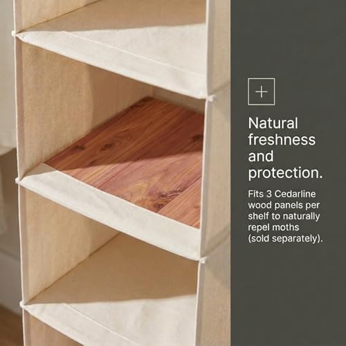 Household Essentials Cedarline 6‑Shelf Hanging Closet Organizer in Heavy‑Duty - Image 6