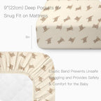 Organic Crib Sheets Fitted Crib Mattress Sheet 2 Pack 52x28 Inches 100% Muslin - Image 5