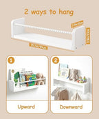 Nursery Book Shelves for Wall - Image 2