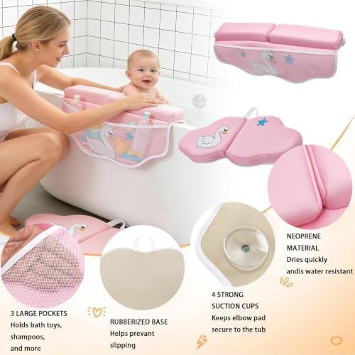 Bath Kneeler and Elbow Rest Pad Set, Bathtub Kneeling Pad - Image 4