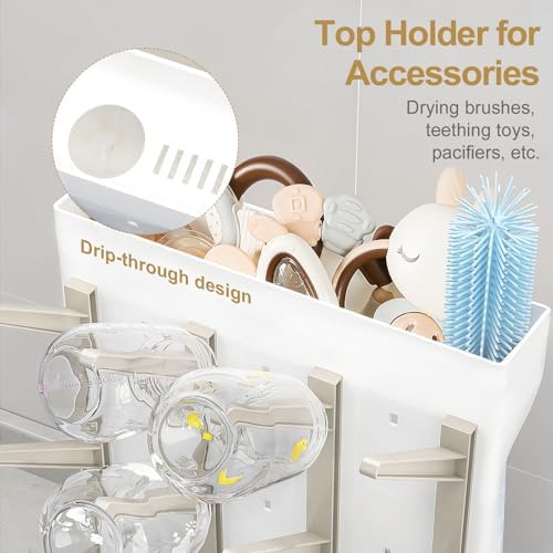 GoMaihe Baby Bottle Drying Rack: Space Saving Vertical Bottle Dryer Holder - Image 5