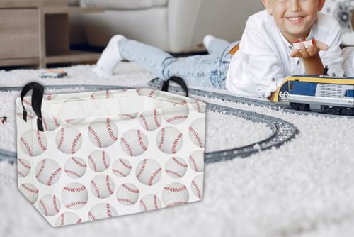 Essme Rectangular Baseball Baskets, Kids Storage Box, Easter Basket - Image 6