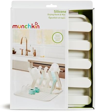 Munchkin Bottle Drying Rack and Mat, Holds 8 Bottles, Pump Parts, & Accessories - Image 7