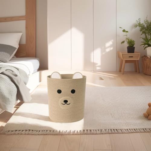 Bear Basket for Nursery, Baby Shower Baskets, Baby Storage Basket - Image 5