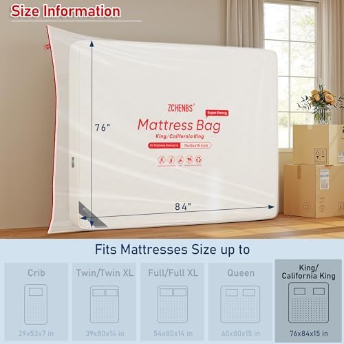 ZCHENBS® - King Mattress Bags for Moving, Waterproof Storage Bag - Image 4