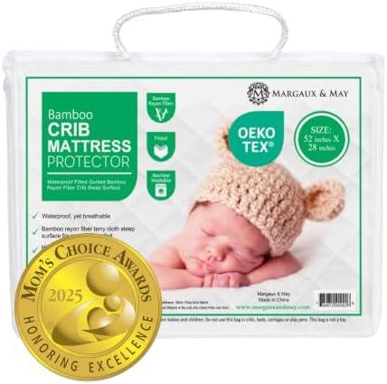 Margaux & May Waterproof Crib Mattress Protector, Oeko-TEX® Certified by MargauxMay