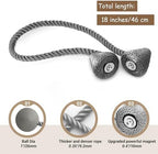 Hion Magnetic Curtain Tiebacks Grey 2pcs, Curtain Holdbacks Hooks Holders - Image 2